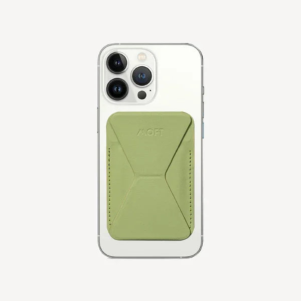 Moft Snap-On iPhone Stand & Wallet - Green - Tashqila Moft Snap-On iPhone Stand & Wallet - Green - Tashqila